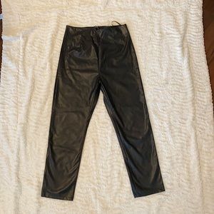 Faux Black leather High waisted pants